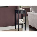 Monarch Specialties Accent Table - Black Metal With Tempered Glass I 3078